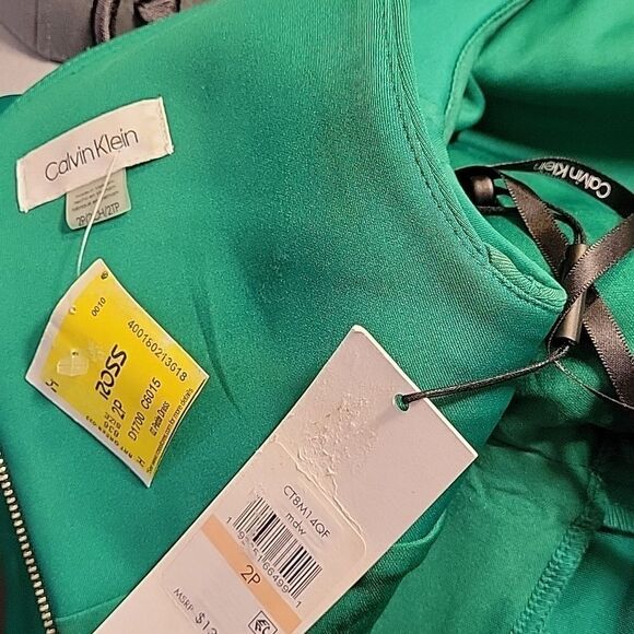 BRAND NEW CALVIN KLEIN V-NECK SLEEVELESS A-LINE STRETCH WOMEN"S DRESS - Picture 13 of 14